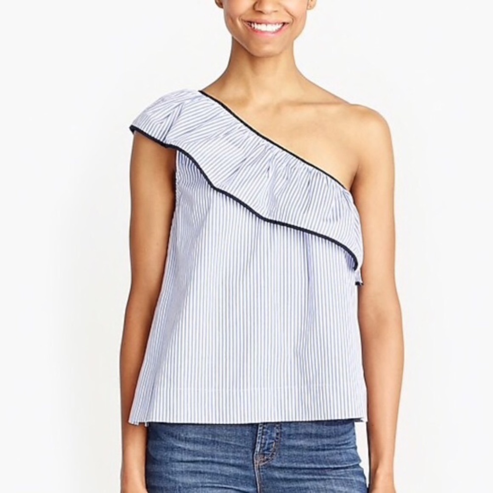 J. Crew One-Shoulder Top